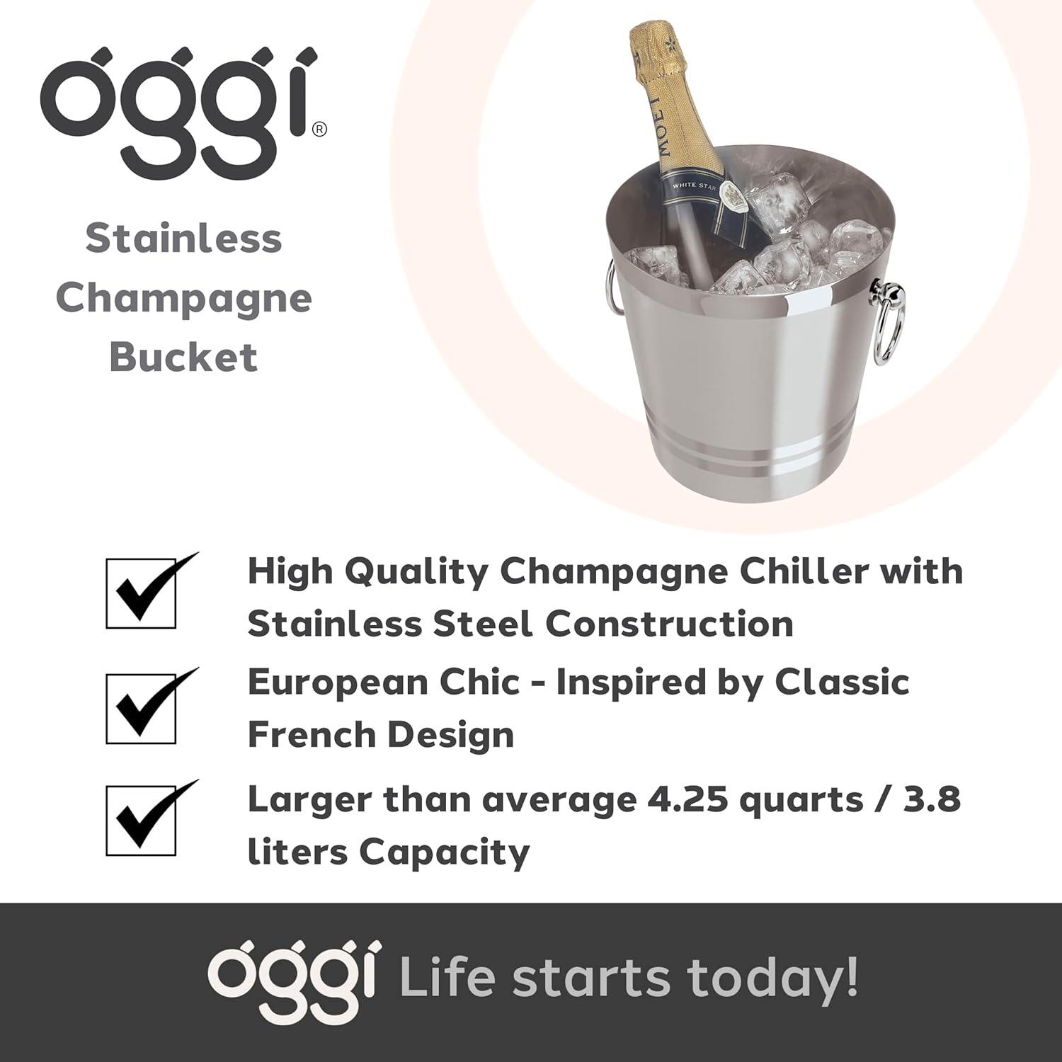 Oggi Barware Stainless Steel Wine Chiller