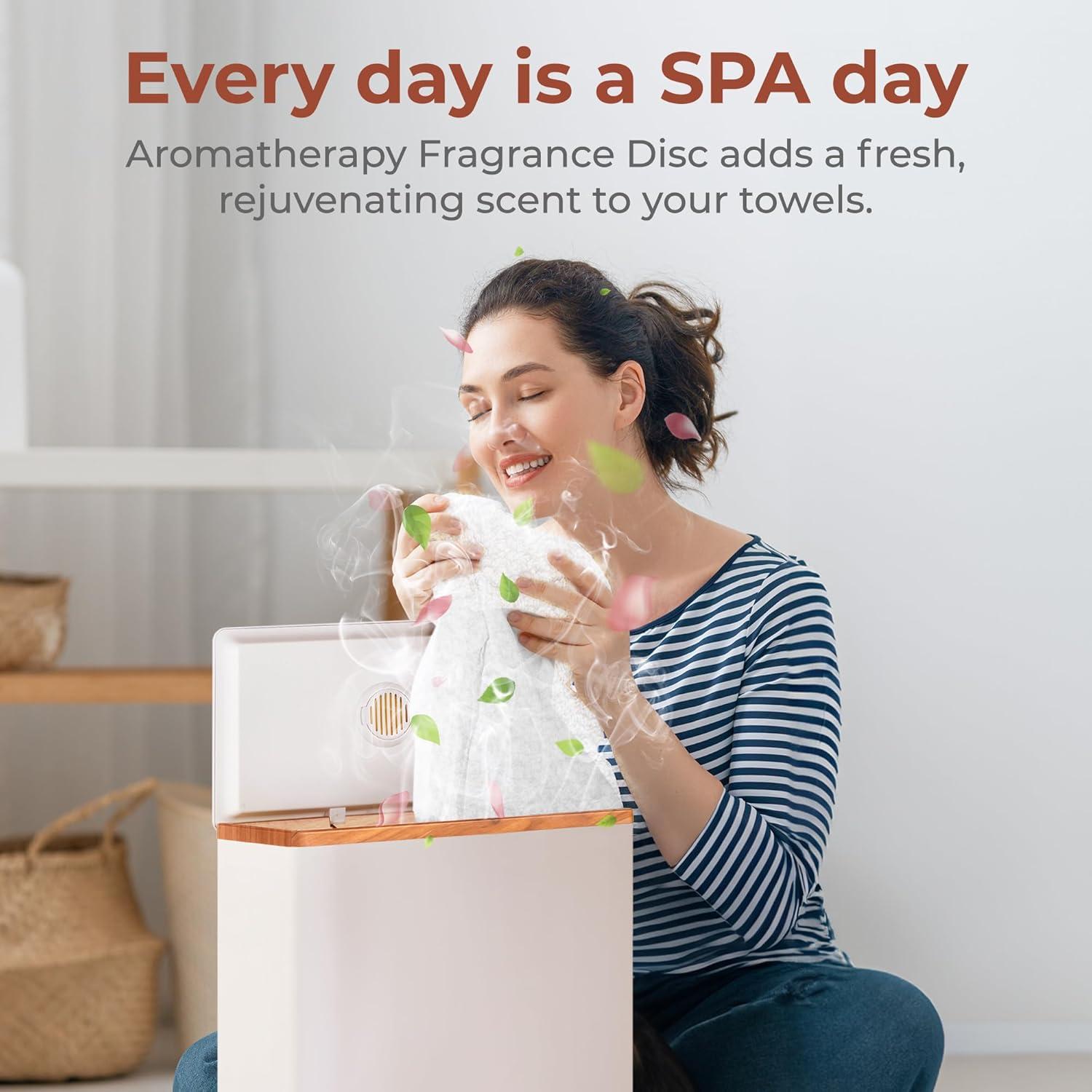 SereneLife 20L Large Capacity Towel Warmer Bucket - Stainless Steel with Aromatherapy Tablet SLTLR350