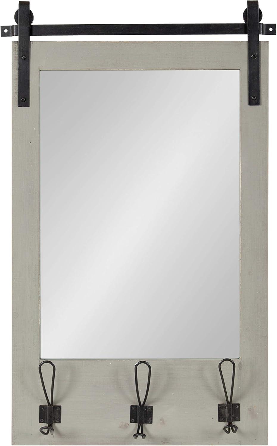 18&#34; x 28&#34; Cates Functional Wall Mirror Gray - Kate &#38; Laurel All Things Decor