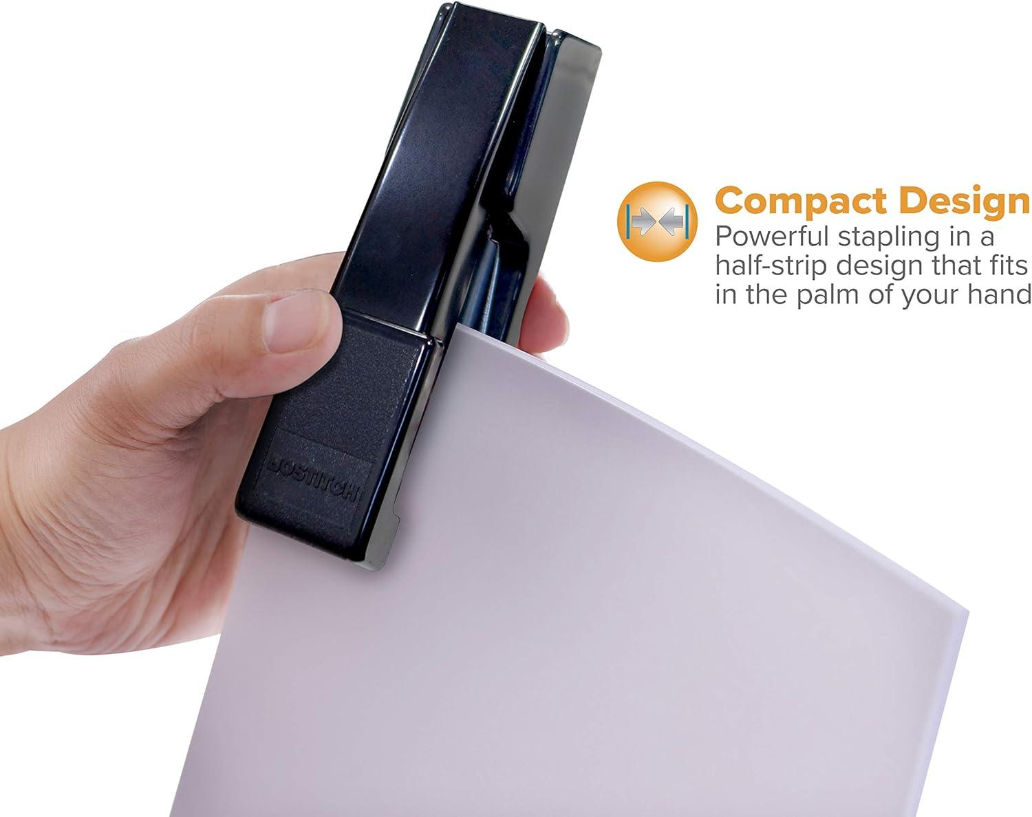 Bostitch B400 Executive Half Strip Stapler, Black