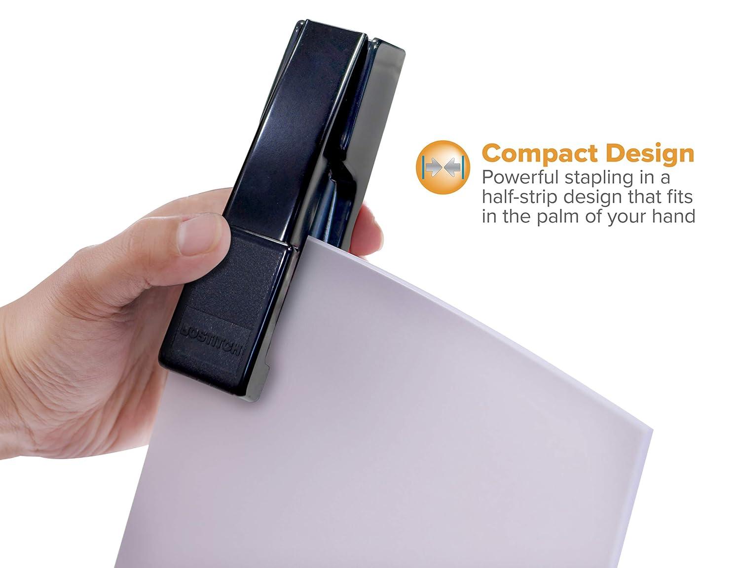 Bostitch B400 Executive Half Strip Stapler, Black