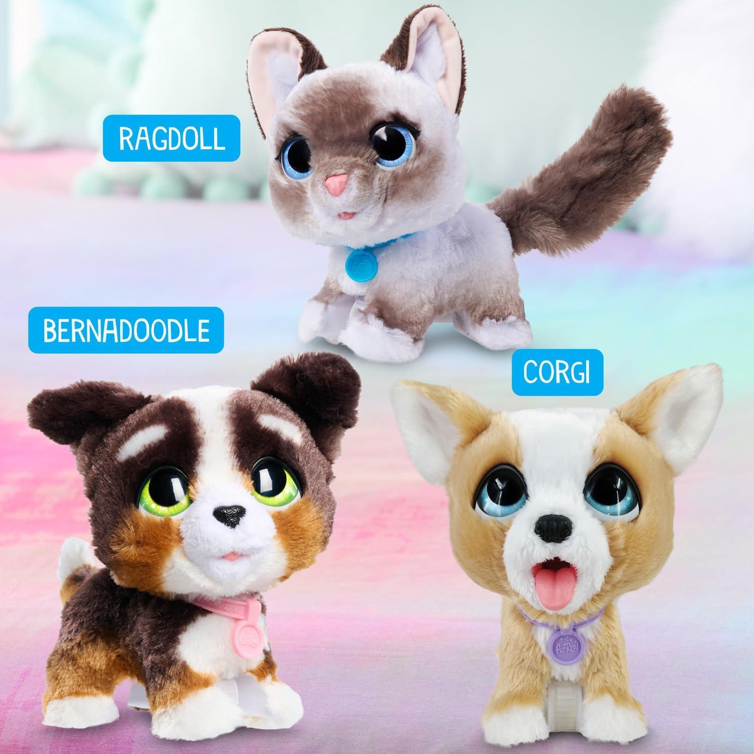 furReal Newborns Kitty Interactive Pet, Small Plush Stuffed Animal Cat with Sounds and Movement, Faux Fur, Kids Toys for Ages 4 up