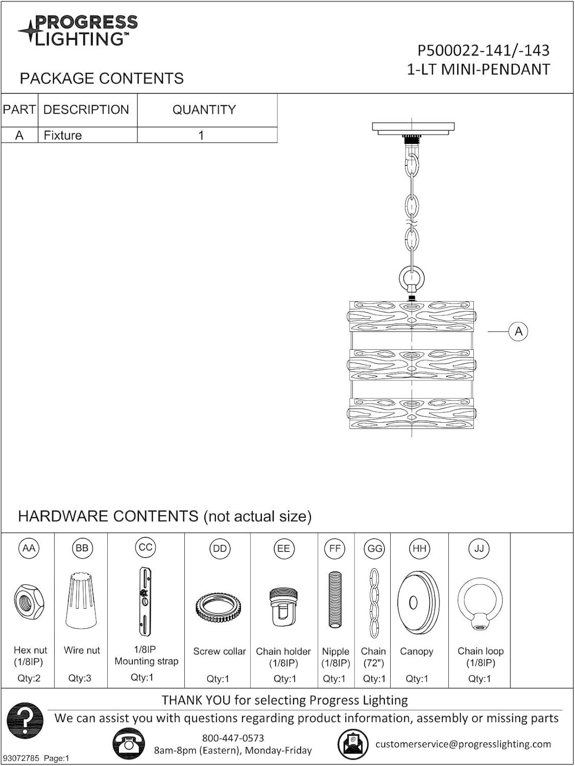 Progress Lighting Gulliver 1-Light Wall Sconce, Graphite, Open Design, Galvanized with Antique White Accents