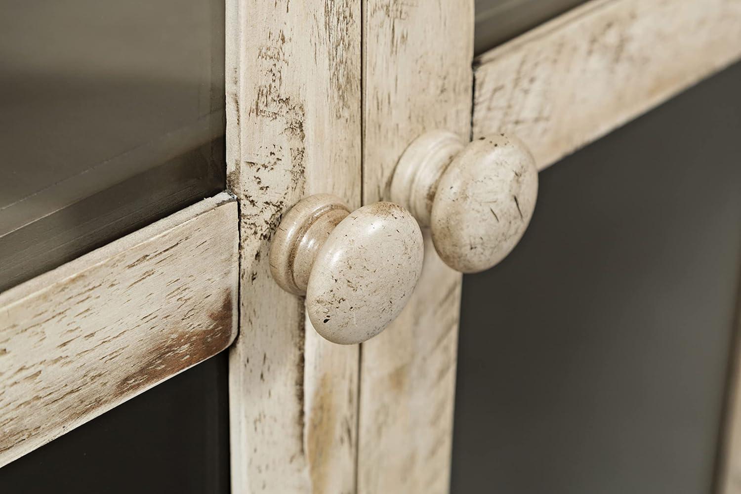 Jofran Rustic Shores 48" Coastal Distressed Acacia Four-Door Accent Cabinet