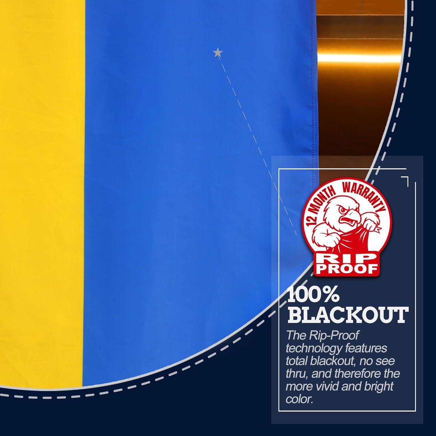 Anley Rip-Proof Double Sided 3-Ply Ukraine Flag 3x5 Ft - The Strongest Longest Lasting Ukrainian National Flag 3X5 Ft