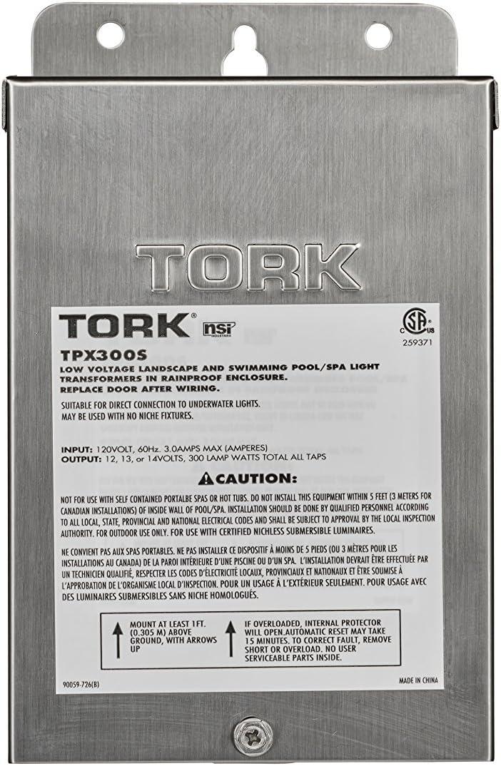 TORK TPX300S Stainless Steel Low-Voltage 300-Watt Transformer