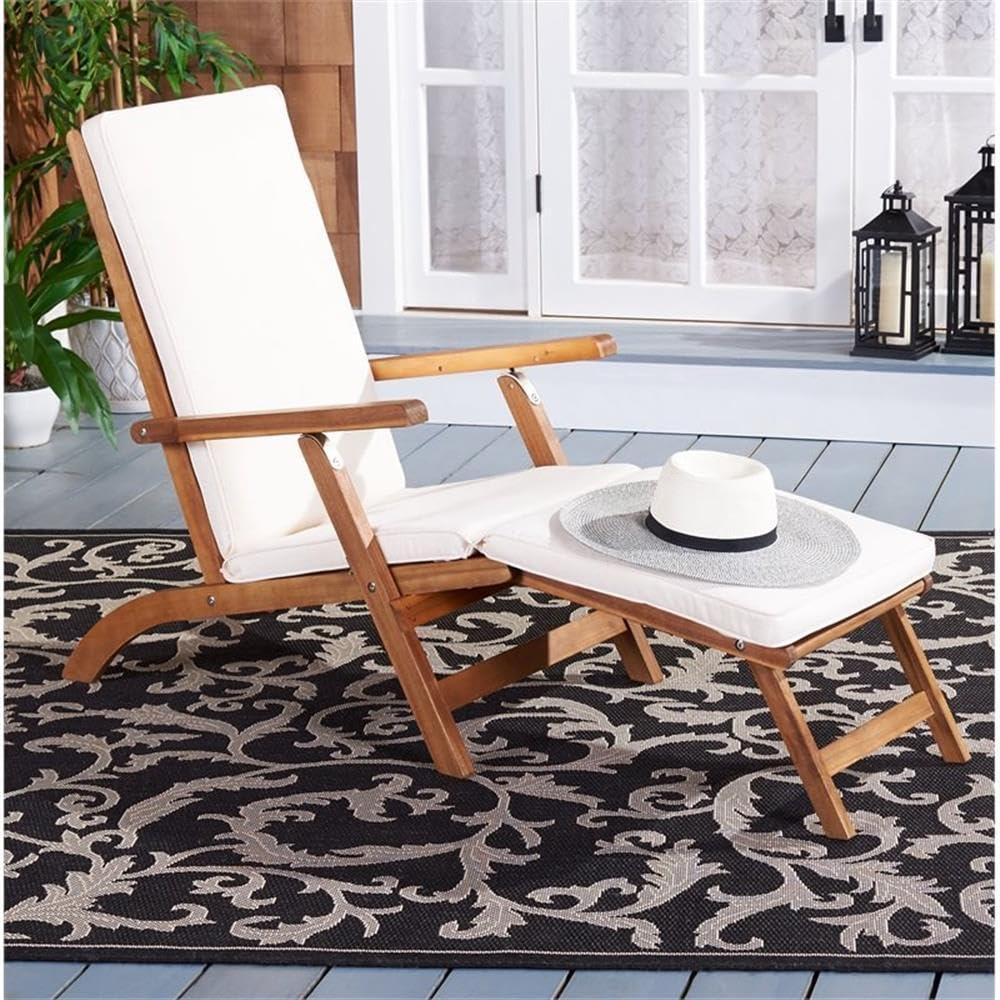 Palmdale Lounge Chair - Outdoor - PAT7015 - Natural/Beige -Safavieh