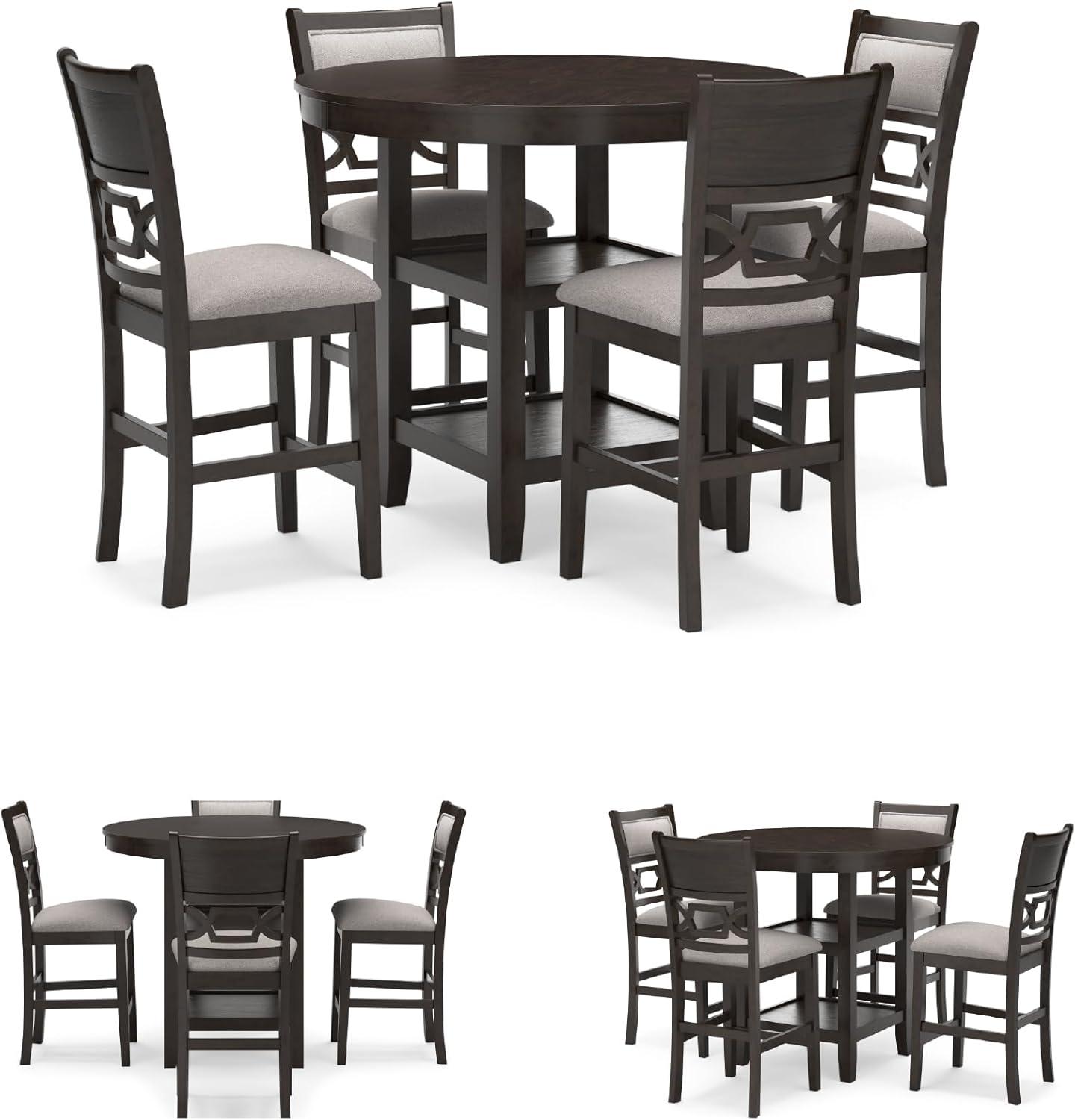Ashley Furniture Langwest Brown Counter Height Dining Table Set - Set of 5