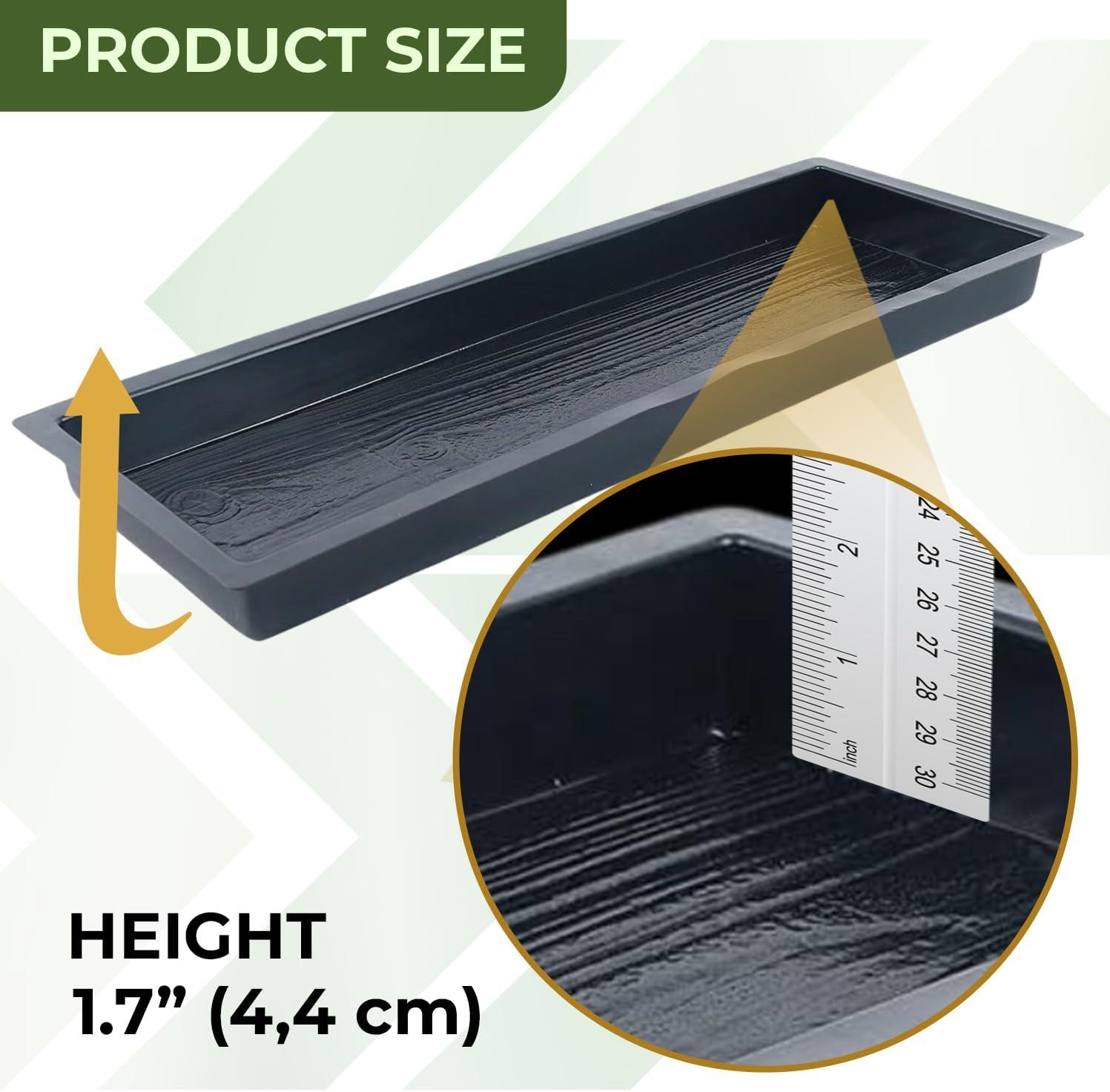 Big DIY Precast Concrete Molds 2 pcs Wooden Pavers Cement Paver Mold - Pathmaker ii Mold Hormigon Molde - Paving Stone Molds for Concrete - DIY Stepping Stone Forms