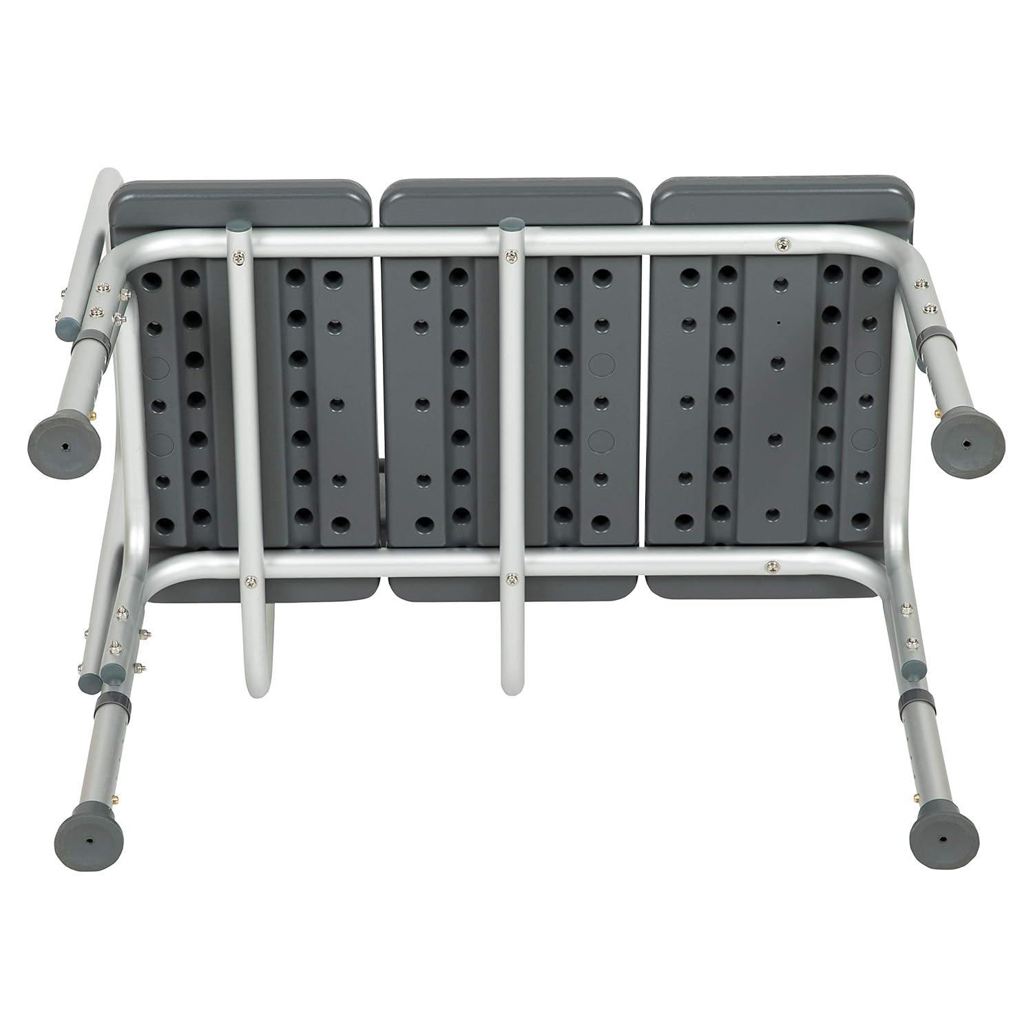 Phoebe Aluminum Height Adjustable Medical Shower Transfer Bench