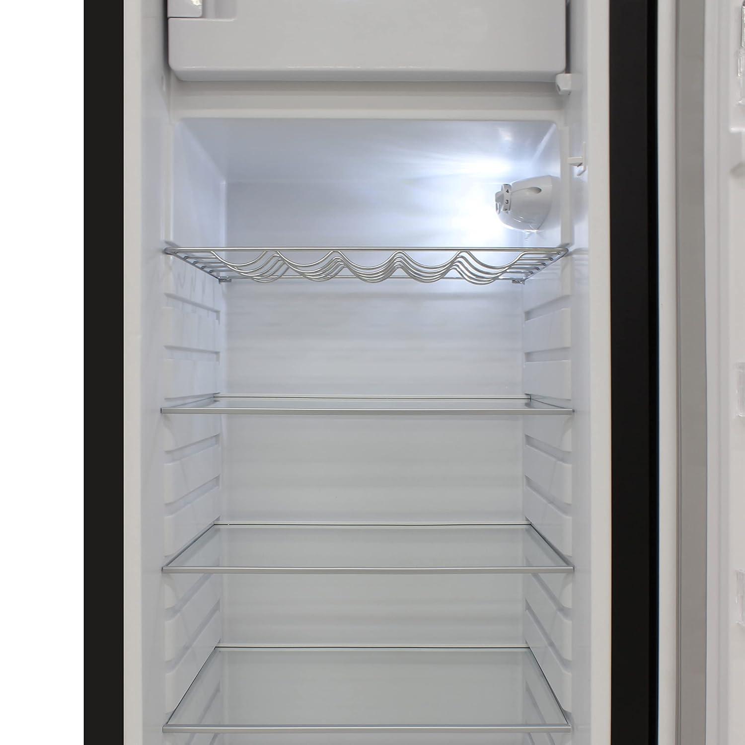 9.2 cu. ft. Freestanding Top Freezer Retro Refrigerator in Black