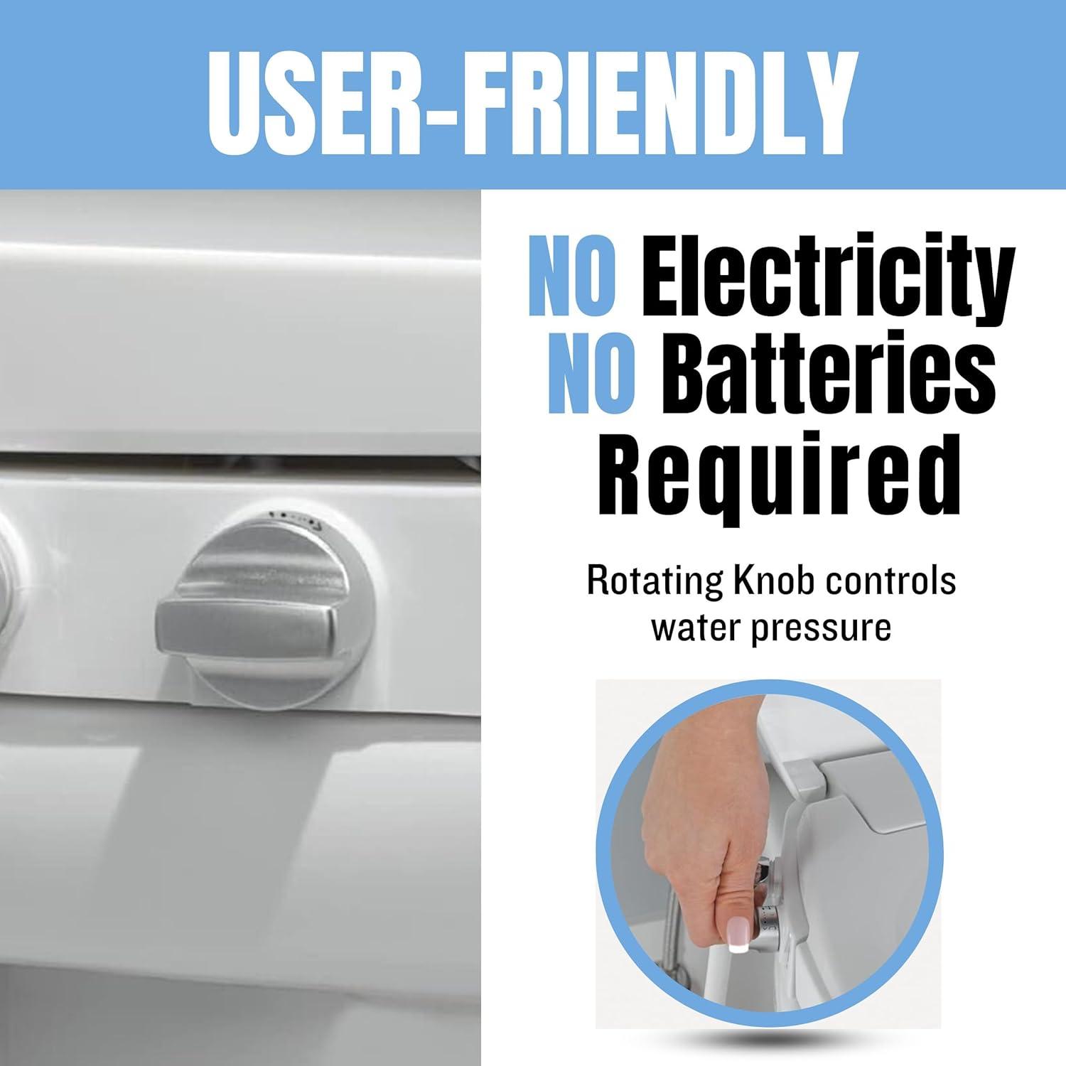 Mechanical Bidet Seat, Elongated, White, TSPEB100-SC