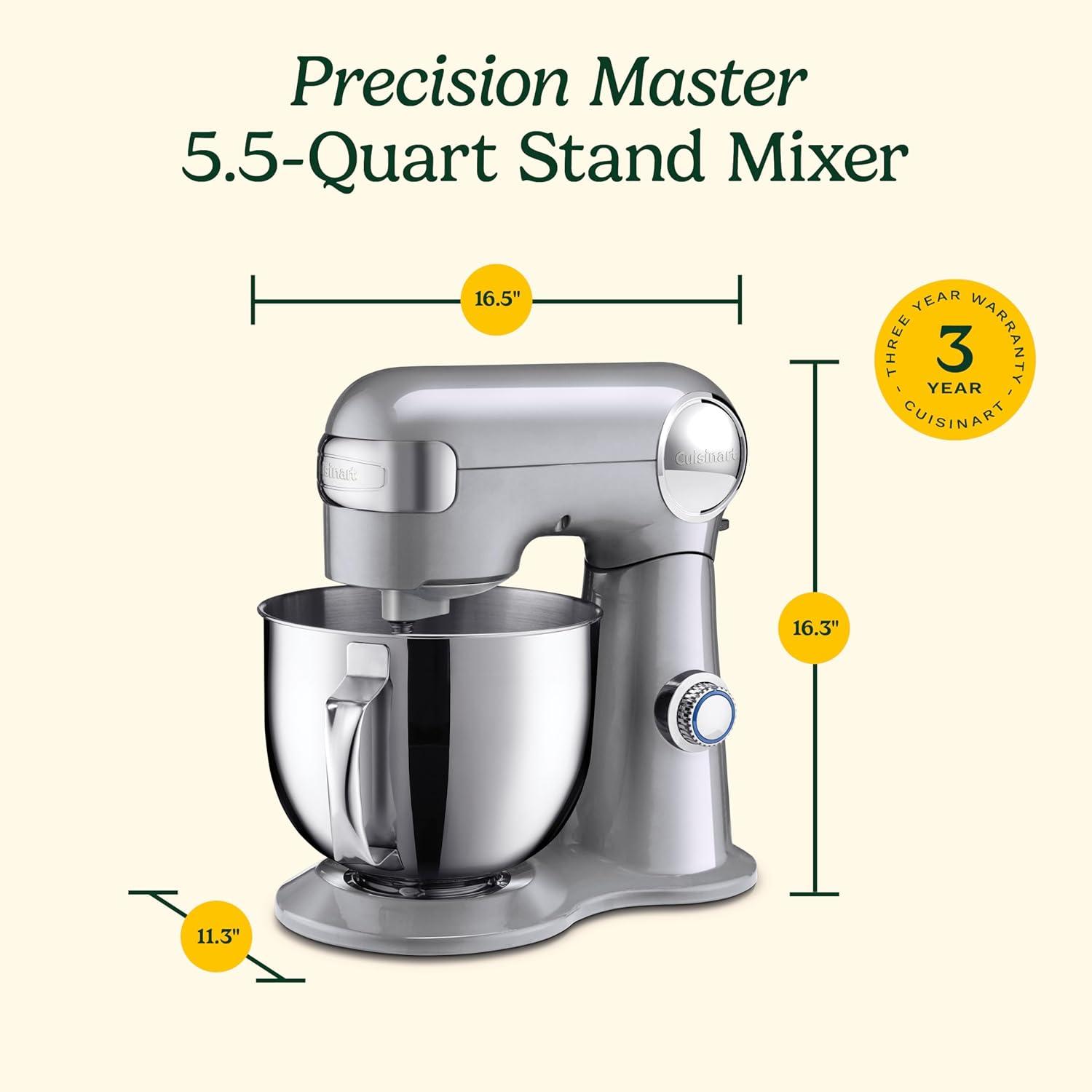 Cuisinart ® Precision Master ™ Brushed Chrome 5.5-Qt. Tilt-Head Stand Mixer