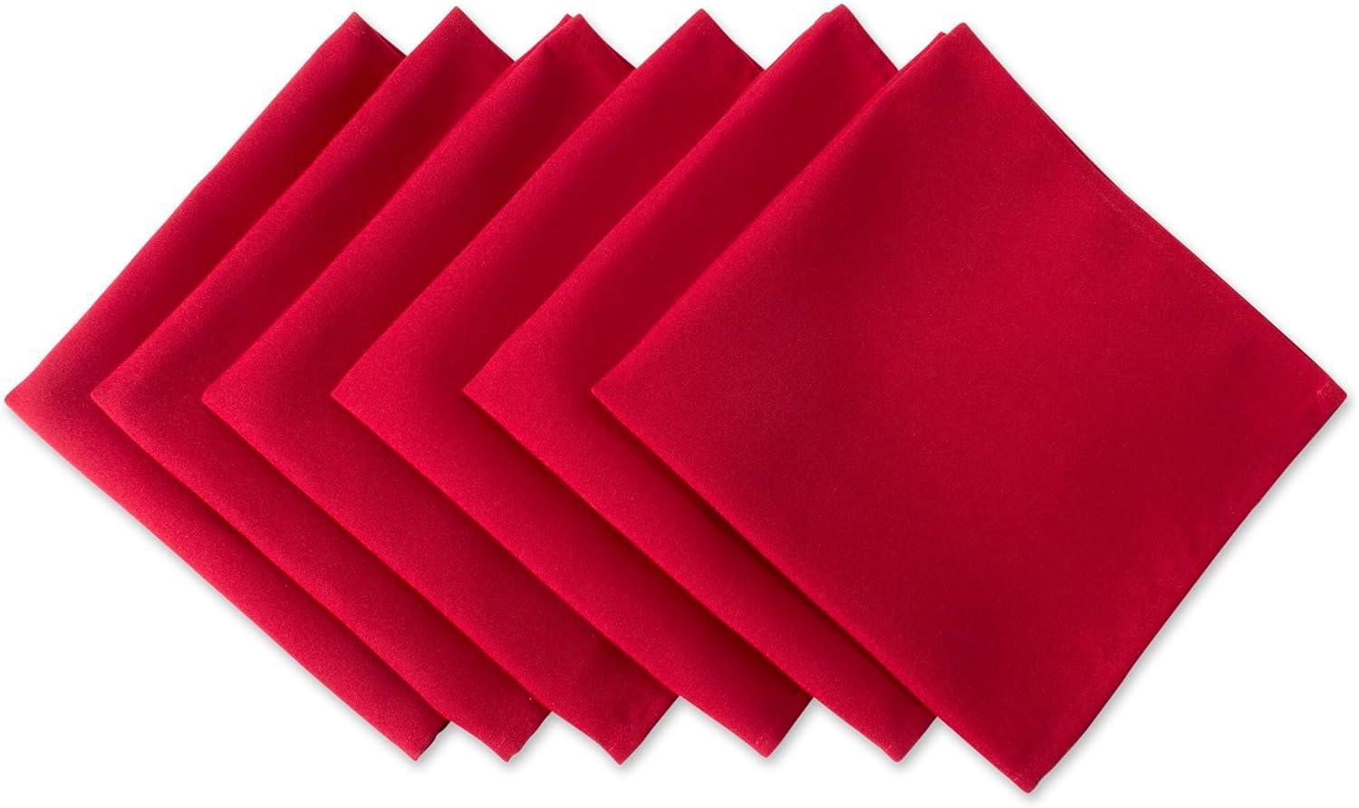 Red Polyester Napkin (Set of 6)