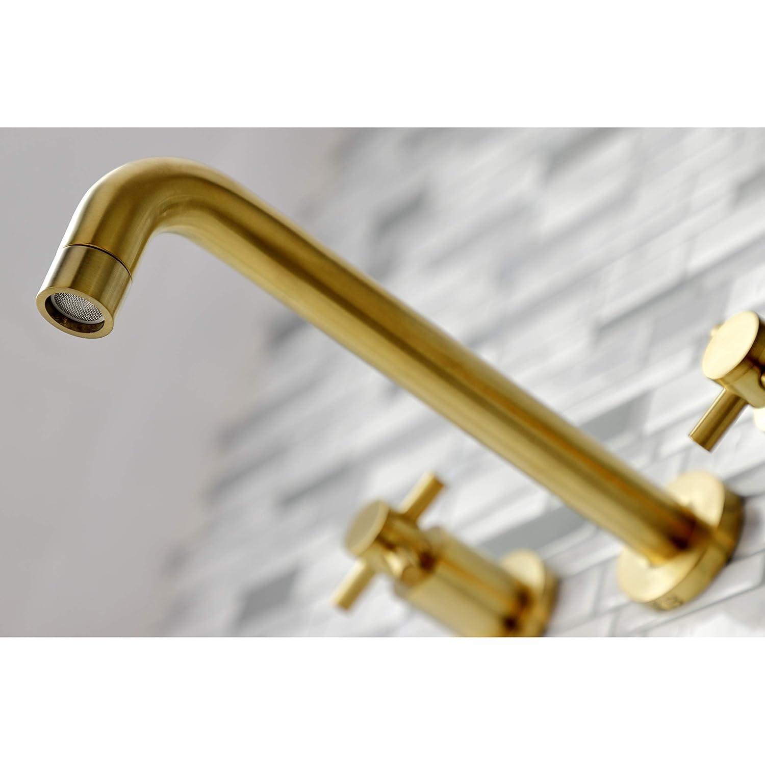 Kingston Brass Concord Two-Handle 3-Hole Wall Mount Roman Tub Faucet