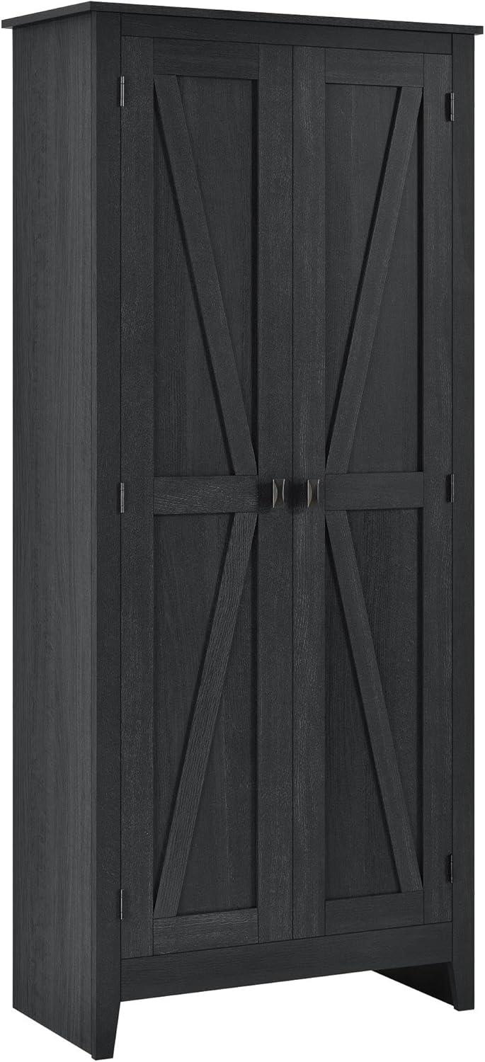 Farmington 31.5" Wide Storage Cabinet, Black Oak