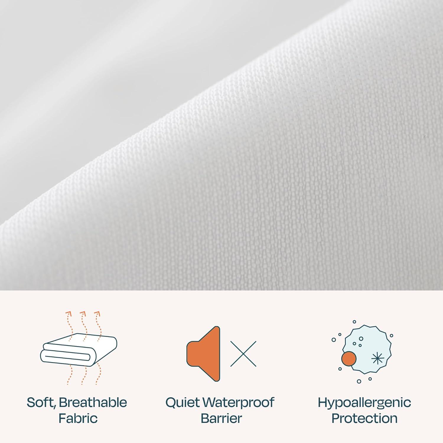 Linenspa Waterproof Zippered Encasement Mattress Protector, Full