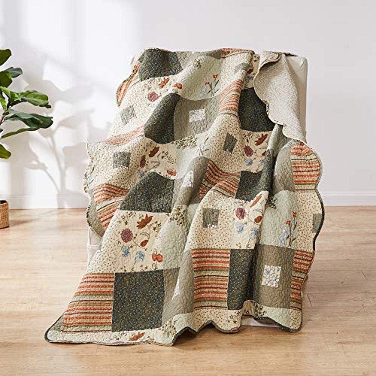 Greenland Home Sedona 100% Cotton Reversible Throw Blanket, 50" x 60"