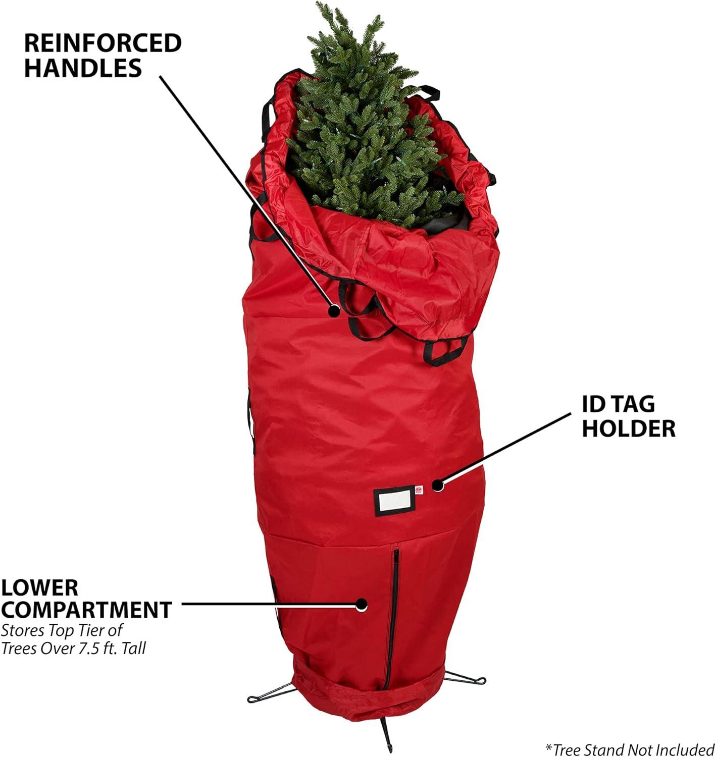 Red Upright Christmas Tree Storage Bag for 9-Foot Trees