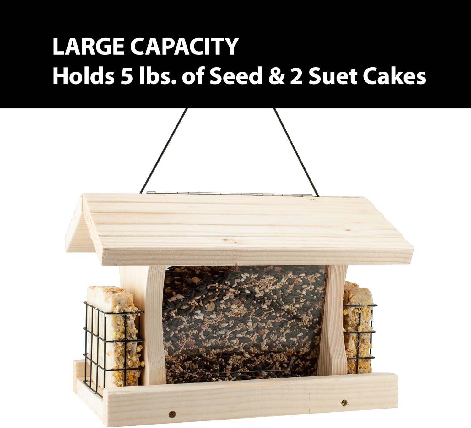 Woodlink Wood Hanging Hopper Bird Feeder