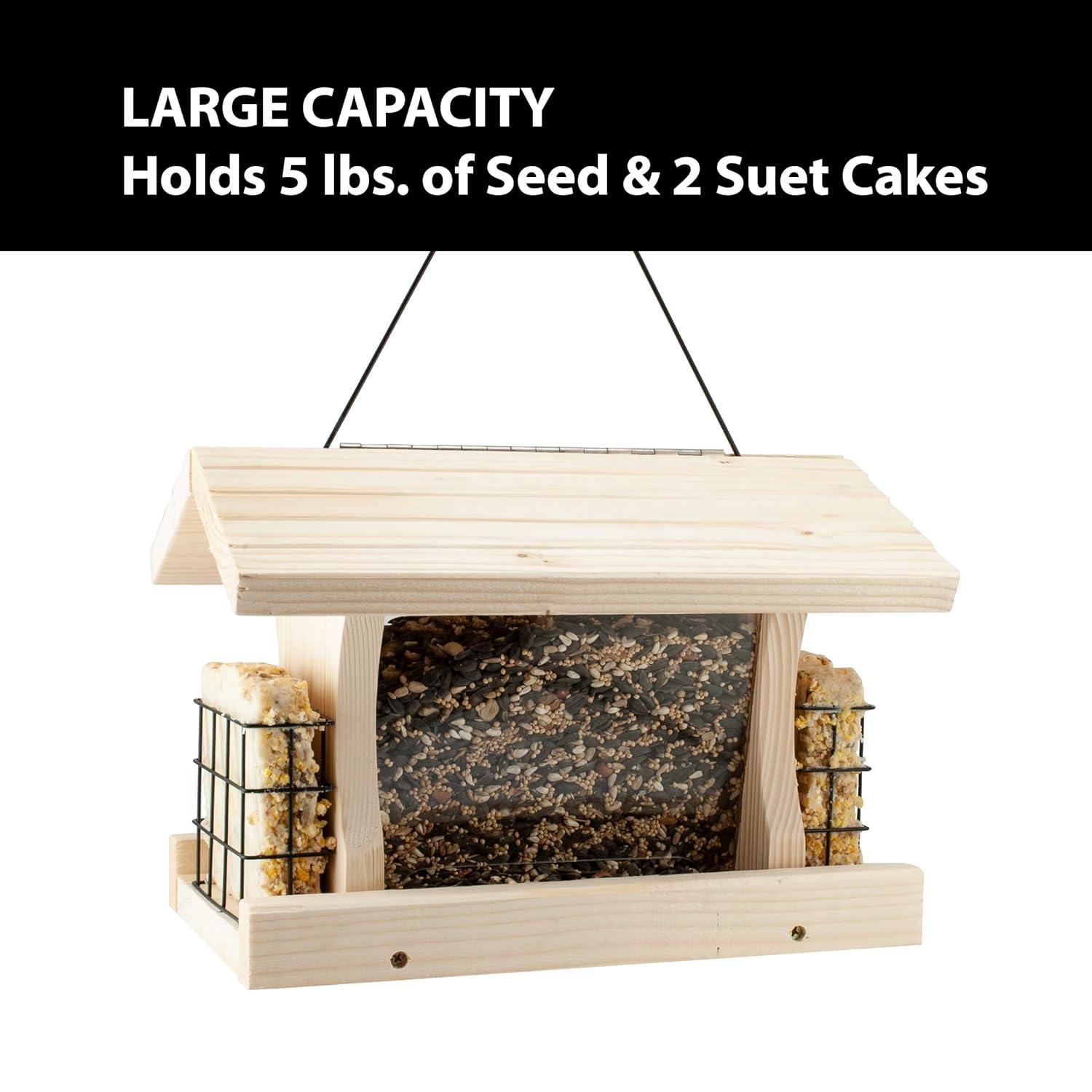 Woodlink Wood Hanging Hopper Bird Feeder