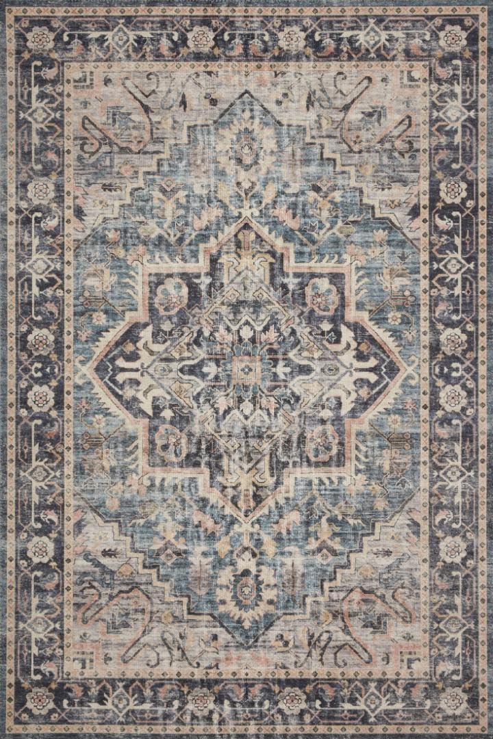 Loloi II Hathaway Printed Oriental Area Rug, Navy, 9'x12'