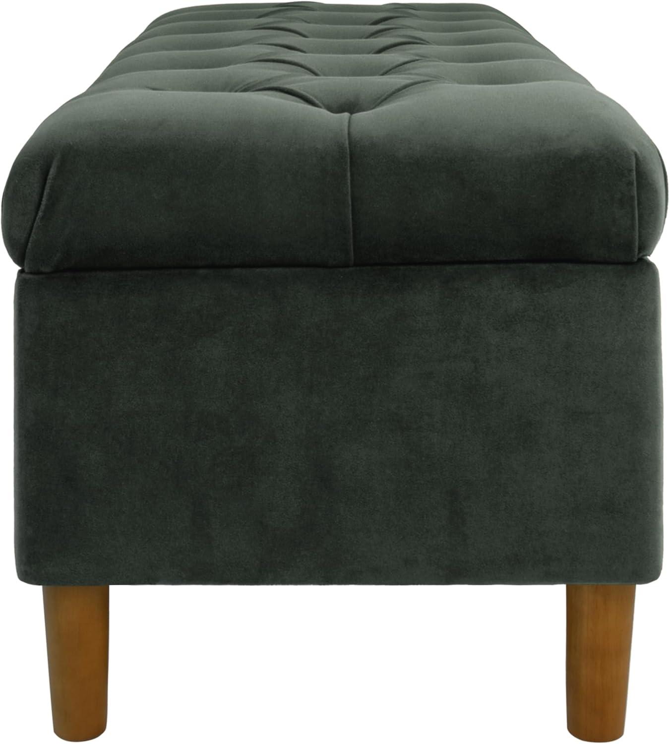 Velvet Upholstered Storage Bench