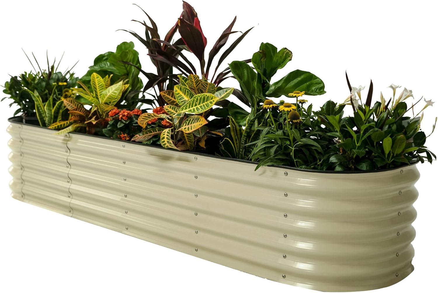 17" Tall 9 In 1 Modular Metal Outdoor Raised Garden Bed