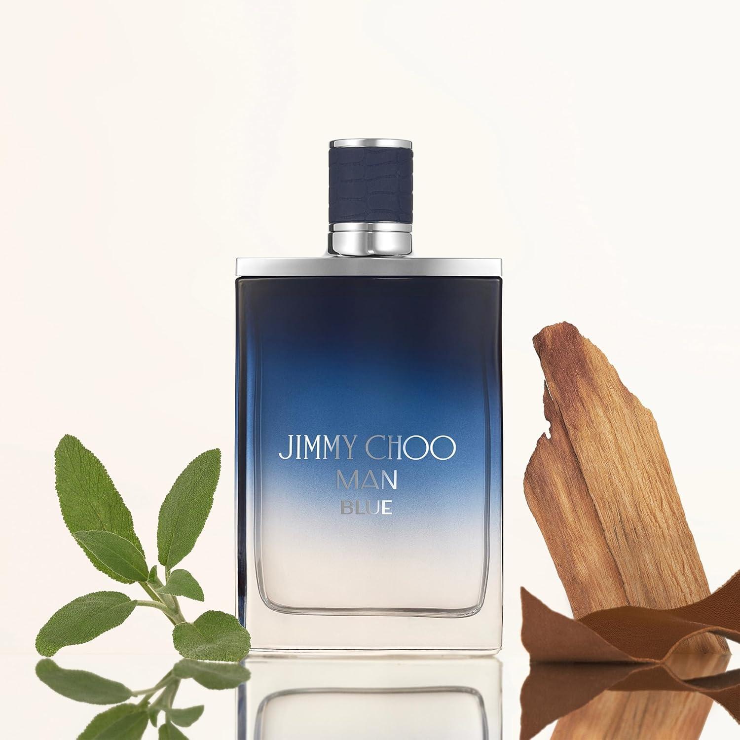 Jimmy Choo Man Blue Cologne Spray, Citrusy, Fresh, Musky, Spicy, Woody Scent, 3.3 oz