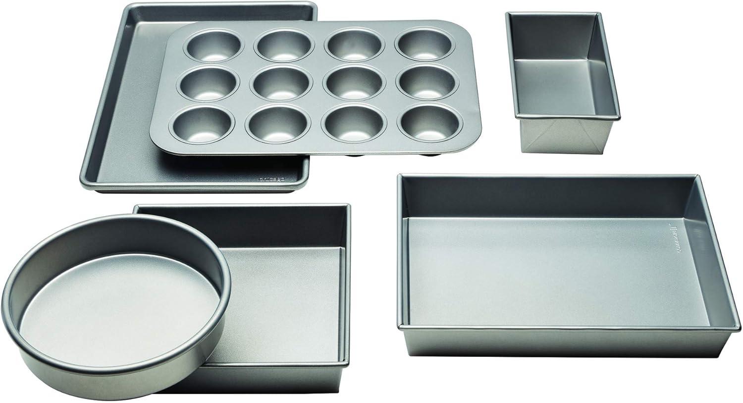 Silver Non-Stick 6-Piece Bakeware Set