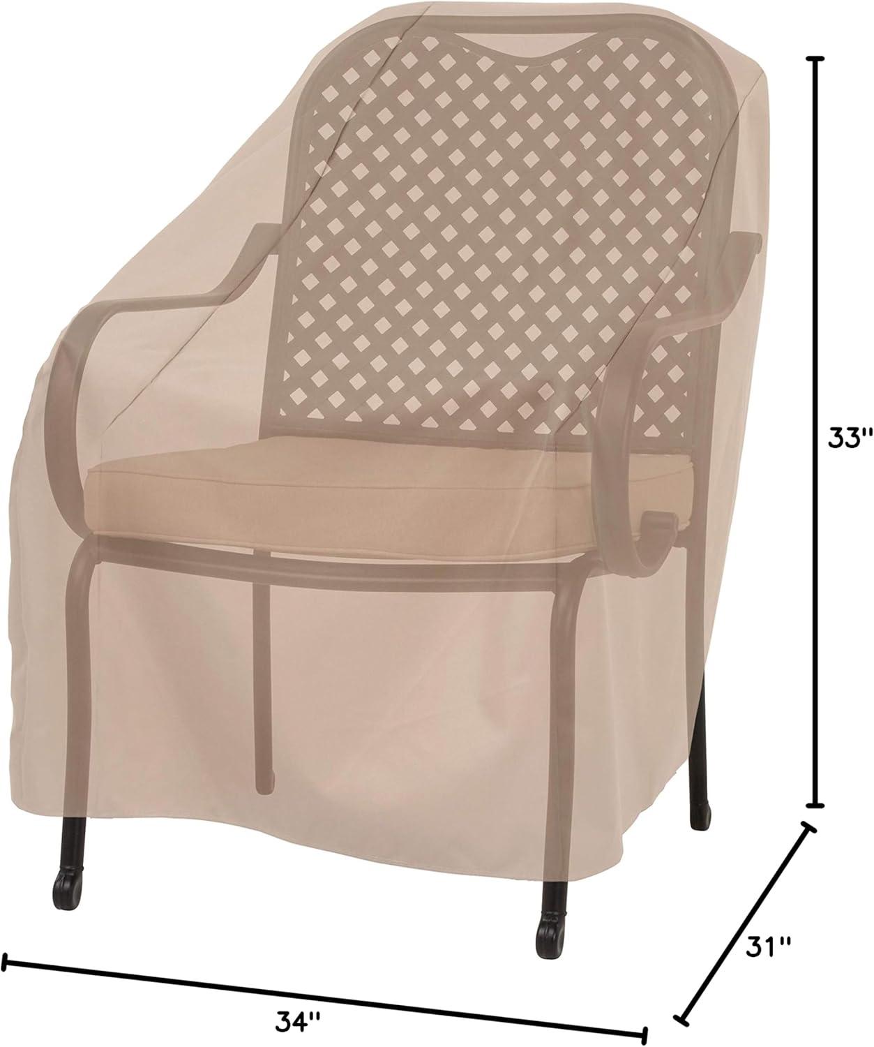 Modern Leisure Basics Patio Chair Cover, 33"L X 34"W X 31"H, Khaki