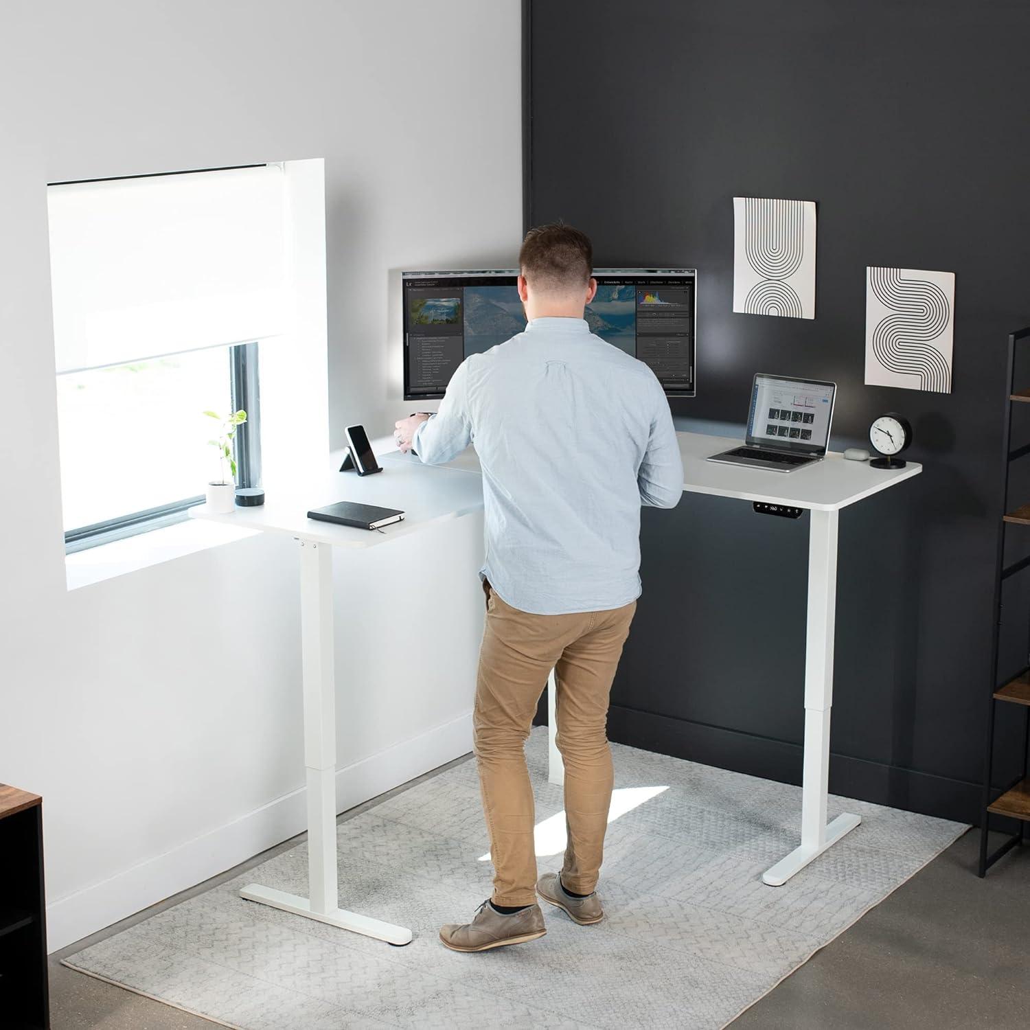 VIVO Electric 63" x 55" Corner Standing Desk