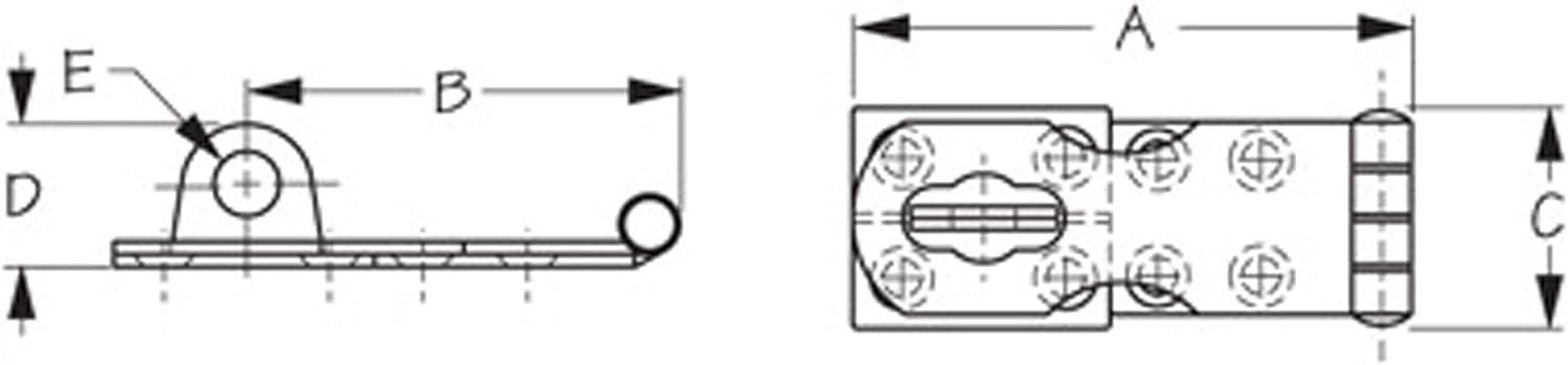 Stainless Steel Swivel Hasp for Cabinets and Doors