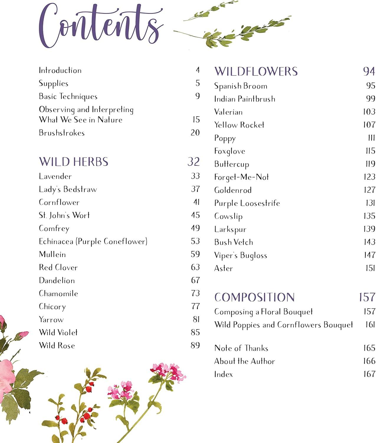 Wildflower Watercolor - by Sushma Hegde (Paperback)