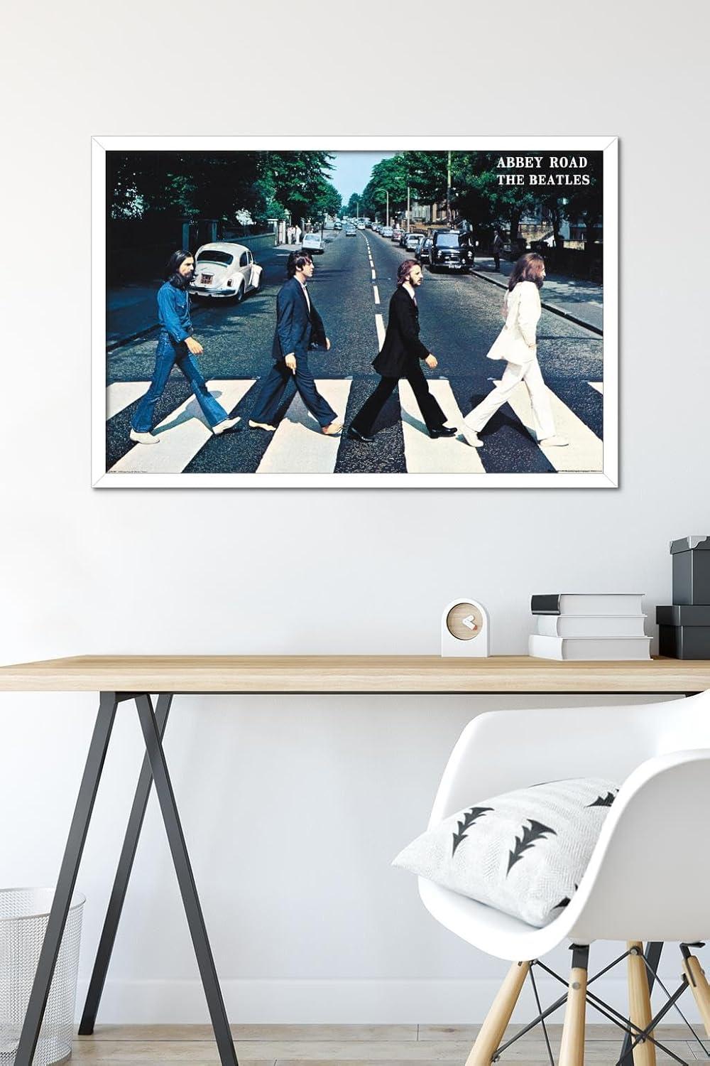 The Beatles - Abbey Road Wall Poster, 22.375" x 34", Framed