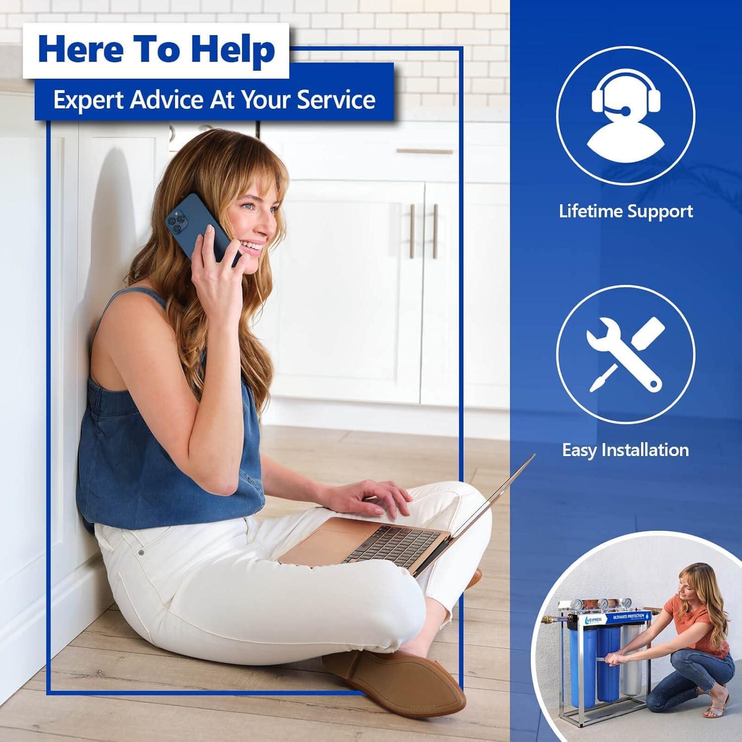 Express Water; 3-Stage Replacement Water Filter for Whole House System