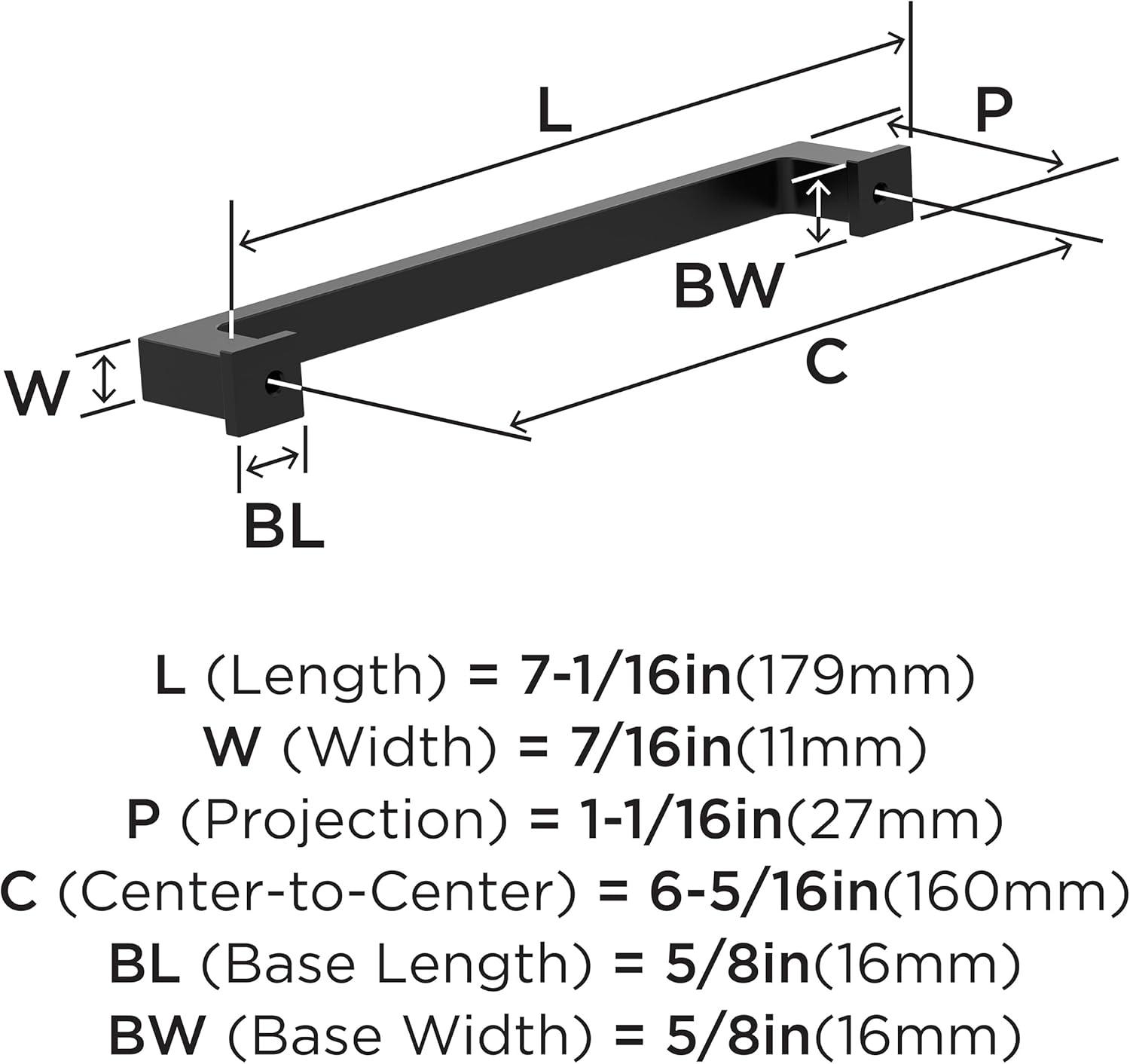 Bridgeport 6 5/16" Center Handle Pull Multipack