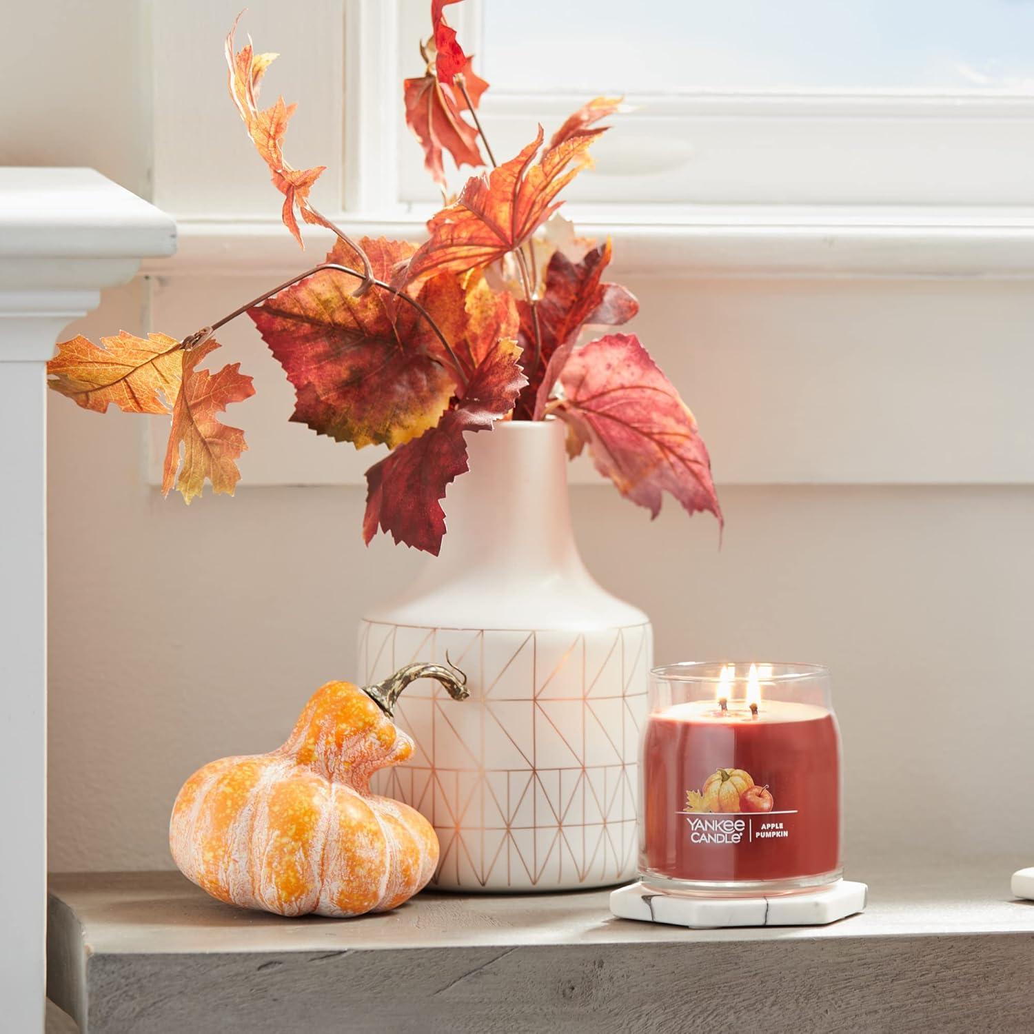 Harvest Scented Red Soy Jar Candle