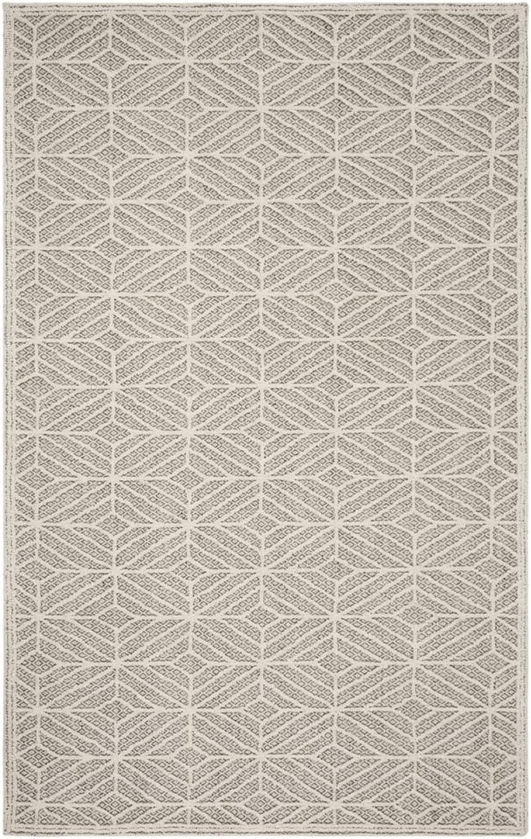 Trace TRC212 Hand Tufted Area Rug - Ivory/Black - 4'x6' - Safavieh.
