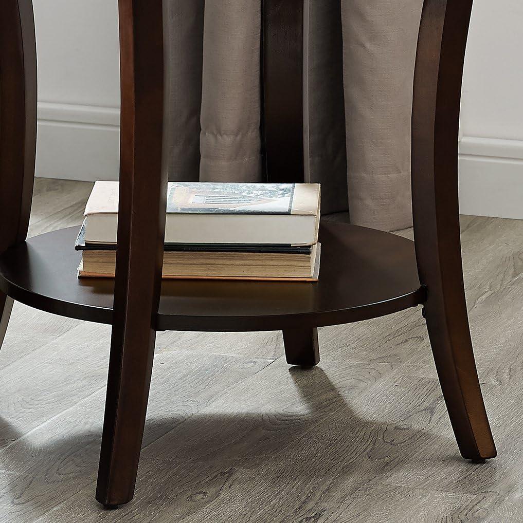 Roundhill Furniture Perth Contemporary Wood End Table in Espresso