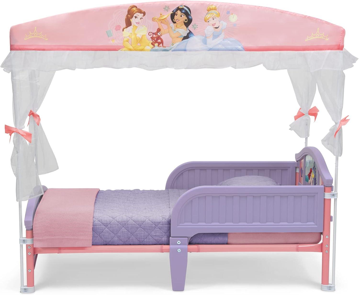 Disney Princess Plastic Toddler Bed with Canopy