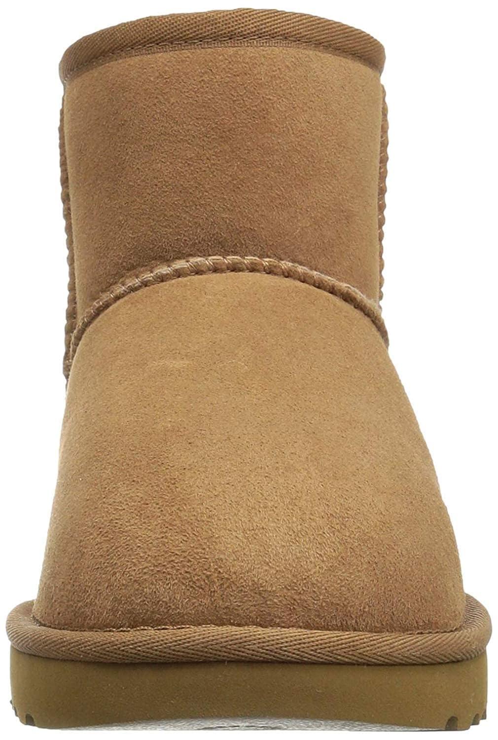 Ugg Women's Classic Mini II Leather Chestnut Ankle-High Suede Boot - 7M