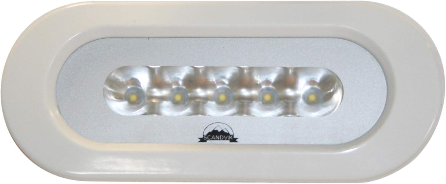 Scandvik Cool White LED Flush Mount Spreader Ceiling Light