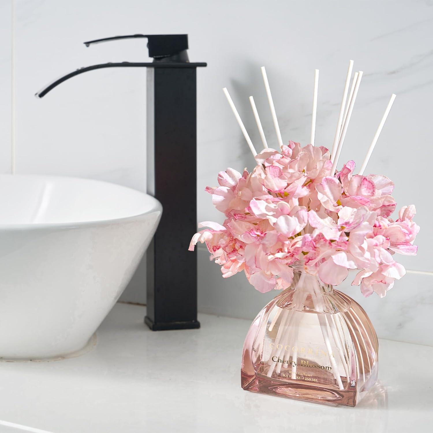 Cherry Blossom Yurt-Shaped Reed Diffuser with Floral Sticks