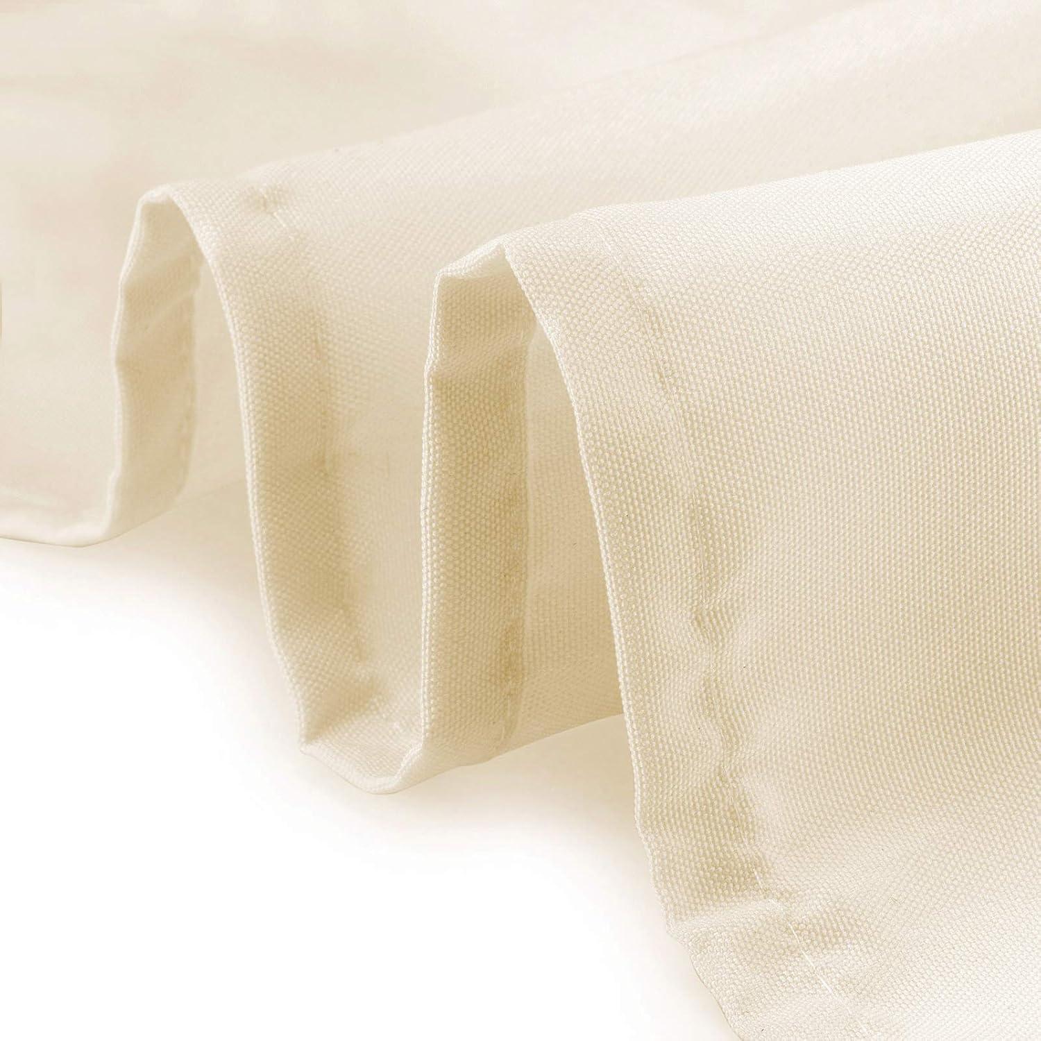 Lann's Linens Polyester Tablecloth - 90" x 156" Rectangular - Ivory