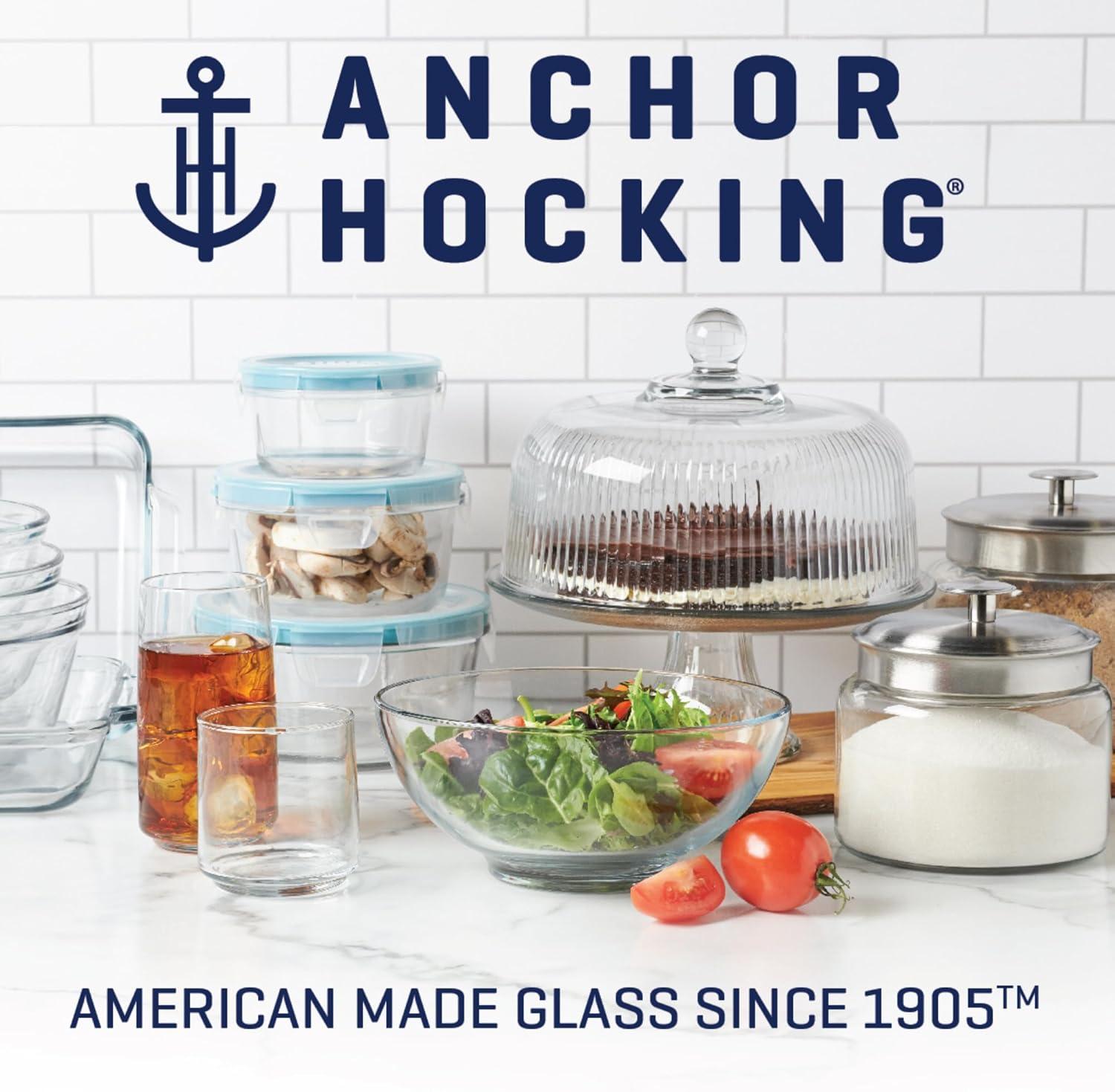 Anchor Hocking Café Glass Coffee Mugs, 16 oz, Set of 6