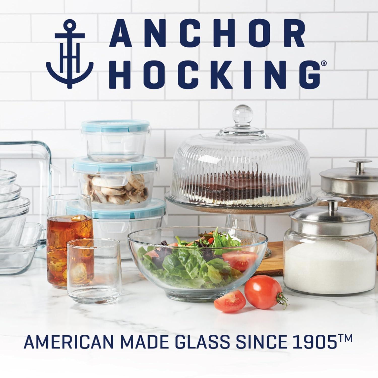 Anchor Hocking Café Glass Coffee Mugs, 16 oz, Set of 6