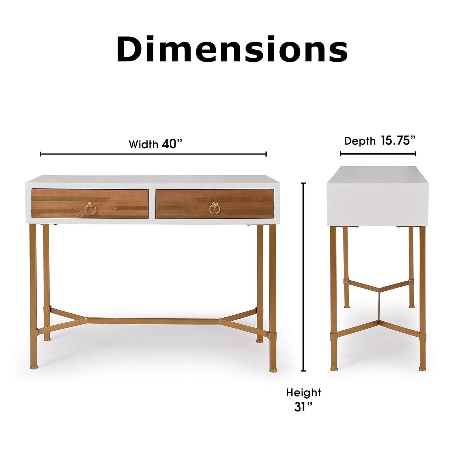 Adore Decor Jupiter Midecentury Console Table with 2-Drawers
