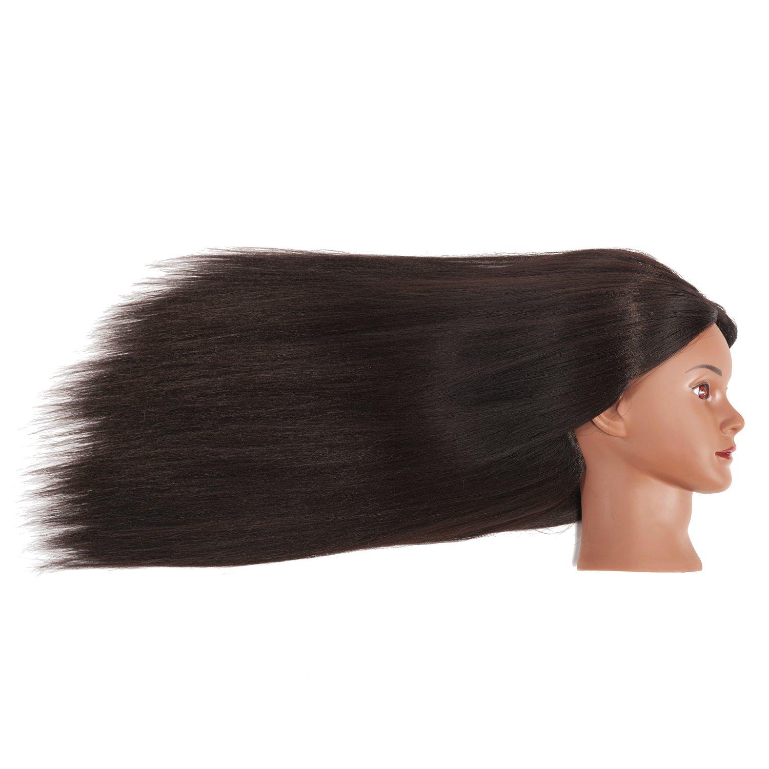 Cosmetology Mannequin Head Human Hair Hairdresser Training Doll Model Manikin