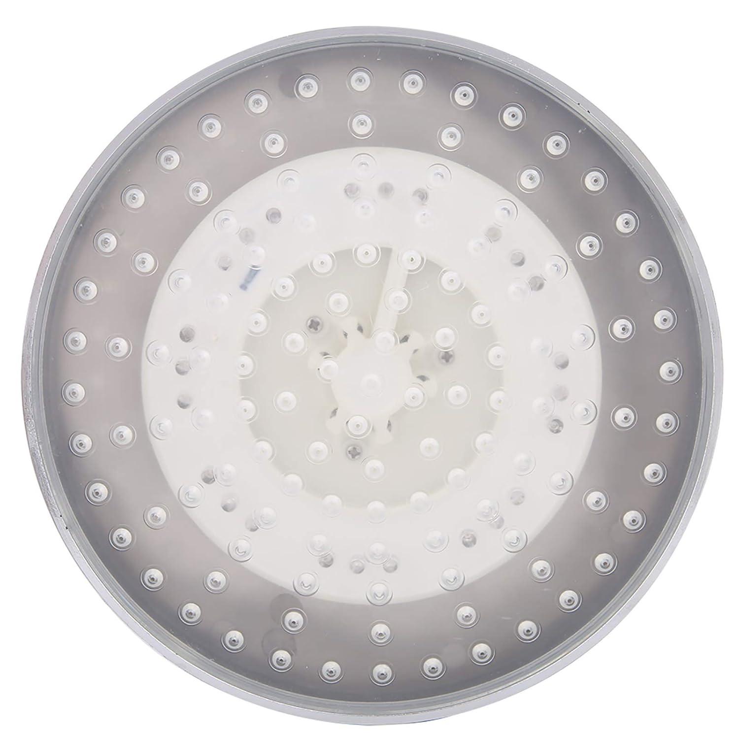 Rain Shower Head, 8" inch Round LED Shower with 3 Color Temperature Controlled Lights Changing automatically Water Rainfall High-Pressure Bathroom Shower Head